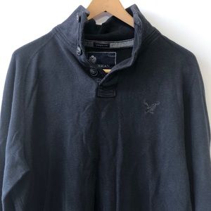 American Eagle Black Knit Sweater - Large